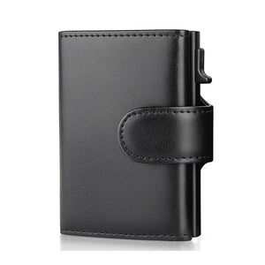 RFID Blocking Trifold Smart Men Wallets Leather Slim with Coin Pocket