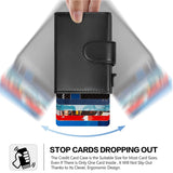 RFID Blocking Trifold Smart Men Wallets Leather Slim with Coin Pocket