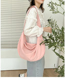 Nylon Canvas Haversack School Backpack Large Messenger Bag For Women