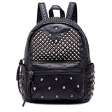 Rivet High Soft PU Women Backpack School Bag Casual Daily Backpack