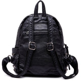 Rivet High Soft PU Women Backpack School Bag Casual Daily Backpack