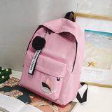 Canvas Backpack 19Inch Female Schoolbag Student Bookbag Girls