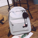 Canvas Backpack 19Inch Female Schoolbag Student Bookbag Girls