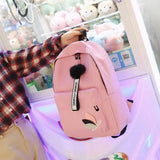 Canvas Backpack 19inch Female Schoolbag Student Bookbag Girls Travel Rucksack