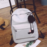 Canvas Backpack 19inch Female Schoolbag Student Bookbag Girls Travel Rucksack