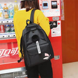 Canvas Backpack 19inch Female Schoolbag Student Bookbag Girls Travel Rucksack