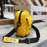 Canvas Small Square Handbag Earphone Crossbody Bag
