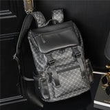 Casual Leather Backpack Men Large Travel Work Daily Backbag Laptop Back Pack