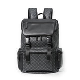 Casual Leather Backpack Men Large Travel Work Daily Backbag Laptop Back Pack