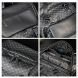 Casual Leather Backpack Men Large Travel Work Daily Backbag Laptop Back Pack