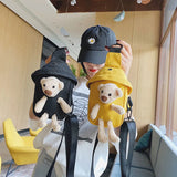 Canvas Tote Bag Solid Youth Casual Messenger Phone Bag Pocket