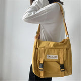 Women's Postman Bag Waterproof Nylon Schoolbag