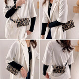 Leopard Print Waist Bag Chain Phone Shoulder PU Leather Fanny Pack