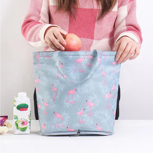 Portable Insulated Canvas Lunch Bag Thermal Food Picnic Tote Cooler Bag