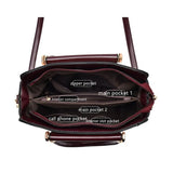 Women's Crossbody Bag Large Capacity PU Leather Shoulder Messenger Bag