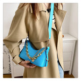 Crocodile Pattern Women Shoulder Bag Black