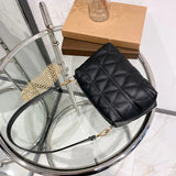 Embroidered Bag Rhombic Chain Shoulder Messenger Bag