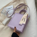 Women's Small Tote Bag Candy Leather Shoulder Handbag