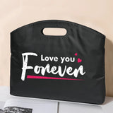 Business Office Bag Portable Briefcase with Phrase Print