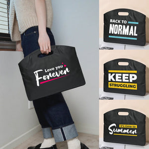 Business Office Bag Portable Briefcase with Phrase Print