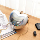 Elegant Heart Handbags for Women Wedding Evening Bag Clutch