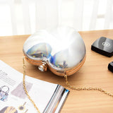 Elegant Heart Handbags for Women Wedding Evening Bag Clutch
