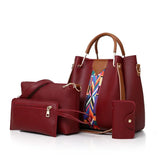 Four-piece Shoulder Bags Messenger Wallets for Woman Handbag Ladies Purse