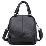 High Women Backpacks Function Leather Ladies Chains Small Backpack