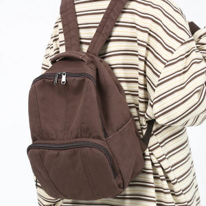Canvas School Backpack Girl Travel Student Bag College Small Backpack