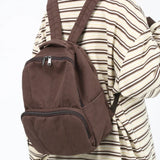 Canvas School Backpack Girl Travel Student Bag College Small Backpack