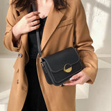 Women's Patchwork Pu Leather Messenger Bag Shoulder Bag