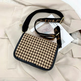 Plaid Shoulder Bag Warm Messenger Girls School Shopping Mobile Phone Bag