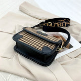 Plaid Shoulder Bag Warm Messenger Girls School Shopping Mobile Phone Bag