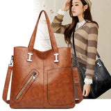 Multi-pocket PU Leather Shoulder Bags for Women