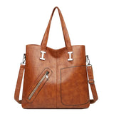 Multi-pocket PU Leather Shoulder Bags for Women