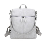Waterproof Leather Backpack Women Purses Zipper Female Casual