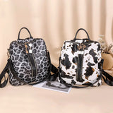 Leopard/Cow Printed Backpack Women Casual Korea Style Dual-Use Backpack/Shoulder