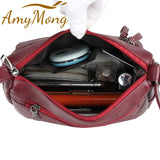 Retro Mini Crossbody Bag Women's Pu Leather Messenger Zipper Shoulder Bag