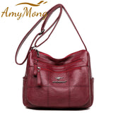 Retro Mini Crossbody Bag Women's Pu Leather Messenger Zipper Shoulder Bag