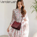 Crossbody Bag Pu Leather Soft Messenger Bags Retro Woman