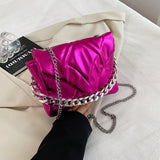 Small Square Cross Body Handbag Green Purple Gothic Bag