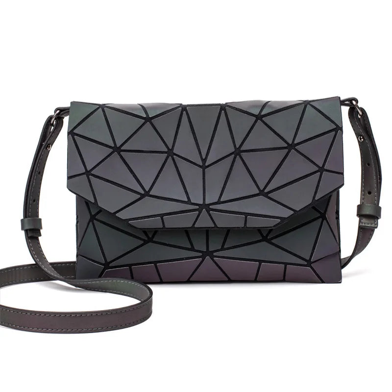 Matte Shoulder Bag Women Evening Party Bag Geometry Messenger Clutch