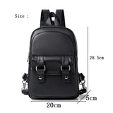 Men Leather Backpack Small Shoulder Bags for Male High Pu Mini Crossbody Bag