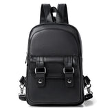 Men Leather Backpack Small Shoulder Bags for Male High Pu Mini Crossbody Bag