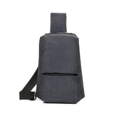 Men Casual Sling Bag 9.7 Inch Crossbody Messager Grey Shoulder Bag