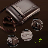 Men's Vintage PU Leather Shoulder Bag Retro Messenger Casual Crossbody Bag