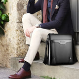 Men's Vintage PU Leather Shoulder Bag Retro Messenger Casual Crossbody Bag