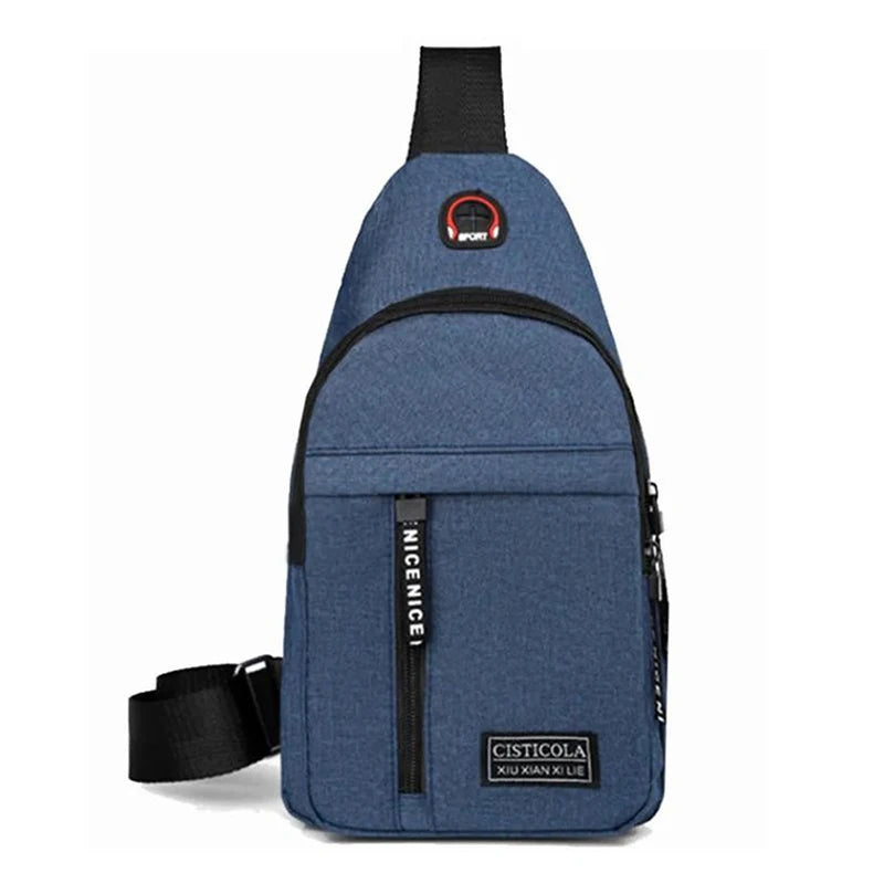 Men's Nylon Waist Bag Fanny Pack Sports Travel Outdoor Chest Bag