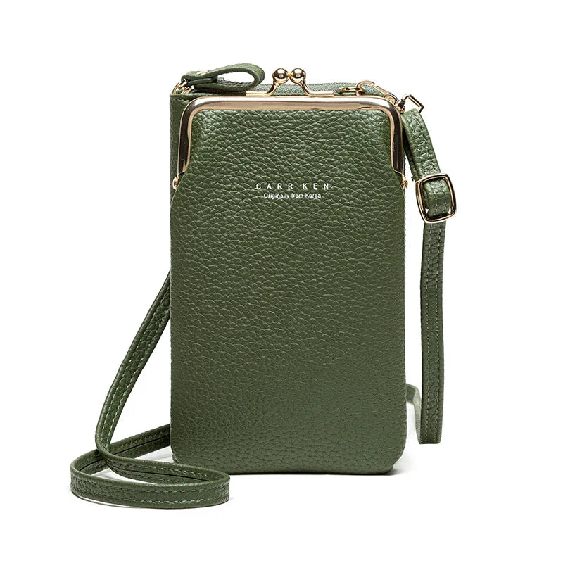 Matte Leather Crossbody Bag Women Shoulder Messenger Clutch Phone Purse Handbag