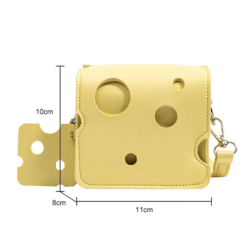 Mini Crossbody Bag for Women - Cheese Shaped Phone Pouch